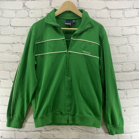 Billabong Other - Vintage Billabong Mens Sz M Track Jacket Green Full Zip With Pockets